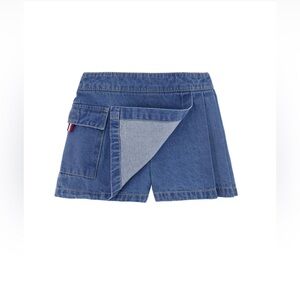 NWT Tommy Hilfiger Girls Denim Pleated Skirt